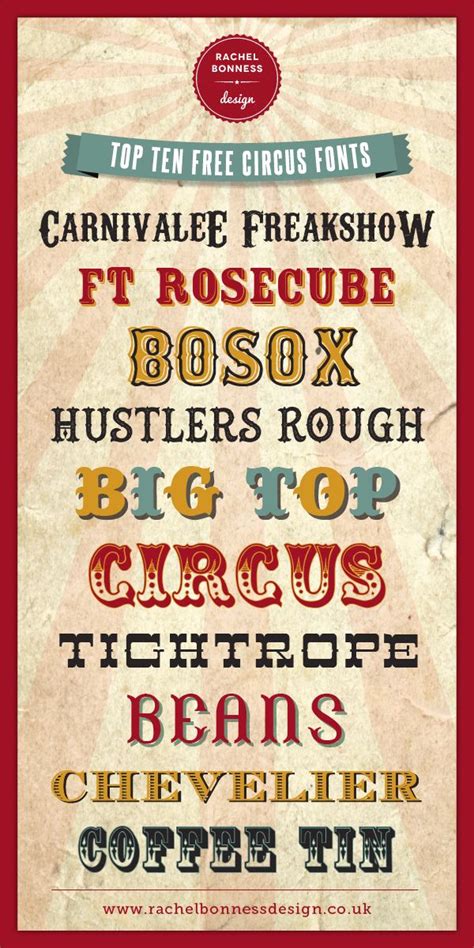 My Top Ten Free Circus Fonts Circus Font Silhouette F