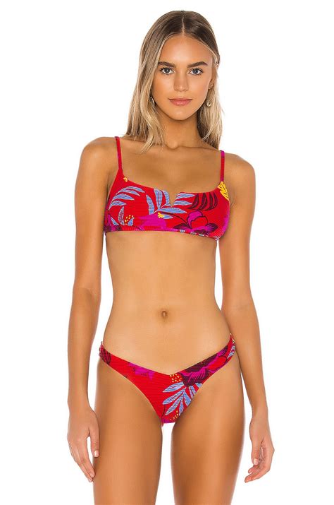 Seafolly On Vacation V Wire Bralette In Chilli Revolve