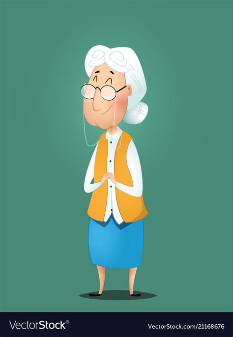 Cute Cartoon Grandmother Royalty Free Vector Image