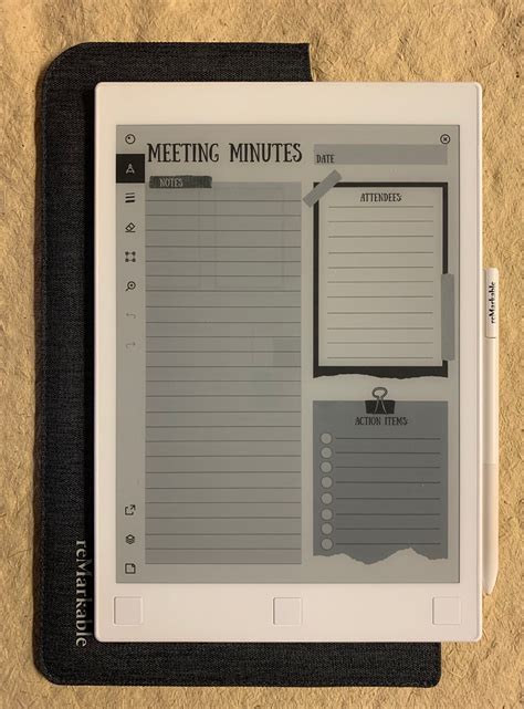 Remarkable 1 And 2 Meeting Minutes Template Etsy