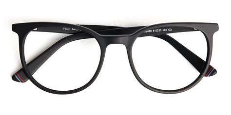 Matte And Dark Black Full Rim Round Glasses Toft 2 Specscart