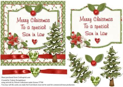 Merry Christmas To A Special Son In Law Card Front CUP Craftsuprint