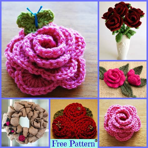 12 Beautiful Crocheted Flowers Free Patterns Diy 4 Ever