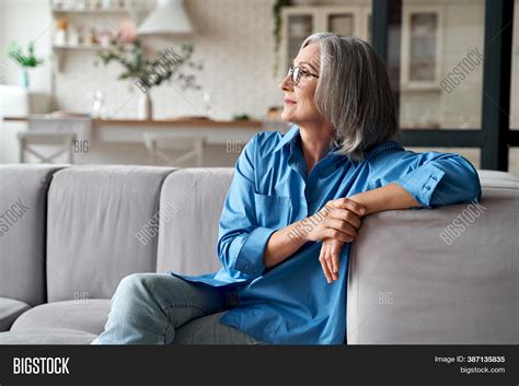 Calm Relaxed Mature Image And Photo Free Trial Bigstock