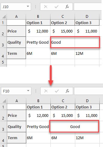 Center Across Selection Excel Midfiln