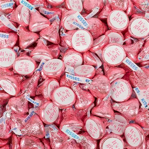 Girl Baby Shower Candy Its A Girl Pink Hersheys Kisses Candy 100