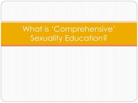 Ppt Comprehensive Sexuality Education Powerpoint Presentation Free