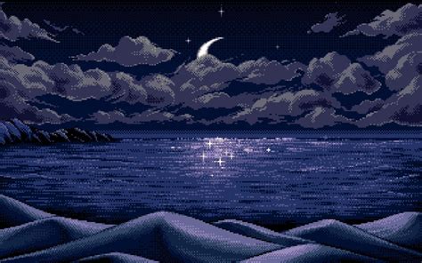 Pixel Art Wallpaper Ocean Icerem