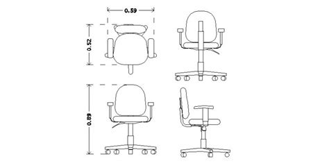 18 Office Chair Cad Block