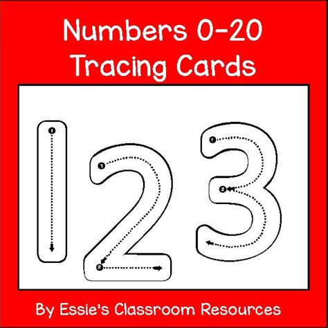 Numbers Tracing Cards 0 20 Made By Teachers