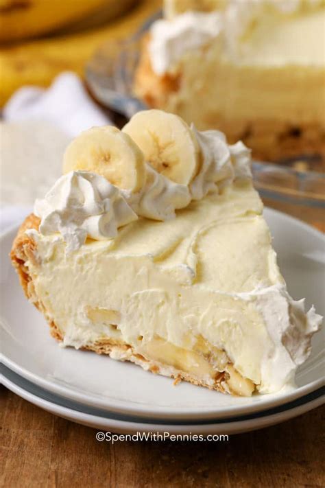 easy banana cream pie {from scratch } spend with pennies