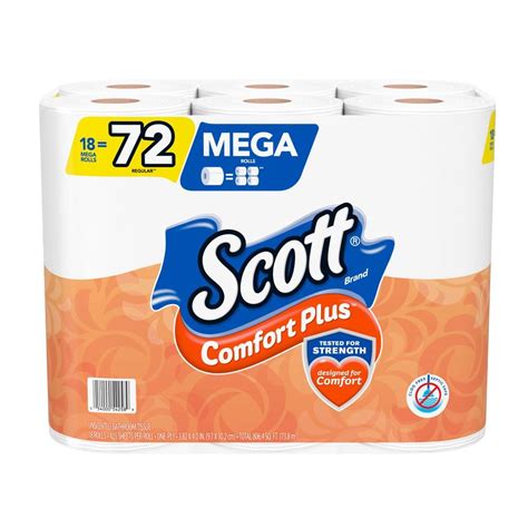 Scott Comfort Plus Toilet Paper 425 Sheets Per Roll 18 Rolls Per Pack