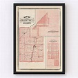 Fayette County IN Map 1876 Old Map of Connersville Indiana - Etsy
