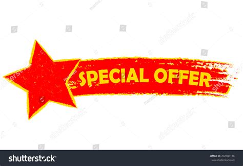 Special Offer Star Banner Text Yellow Stock Vector Royalty Free