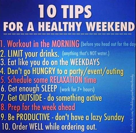 10 tips for how to stay on track for a healthy weekend healthy quotes weekend workout
