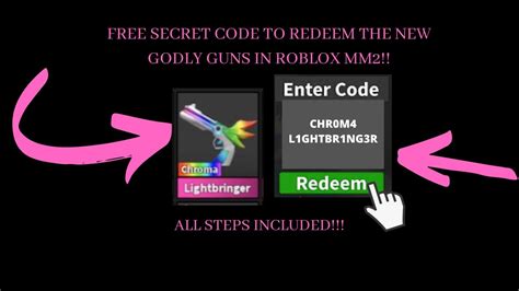 Free Secret Chroma Lightbringer Code In Roblox Mm2 Redeem Now