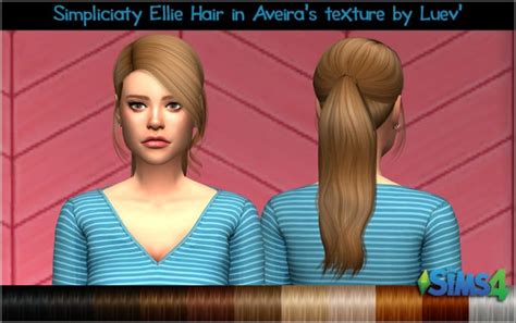Mertiuza Simpliciaty S Ellie Hair Retextured Sims 4 Hairs
