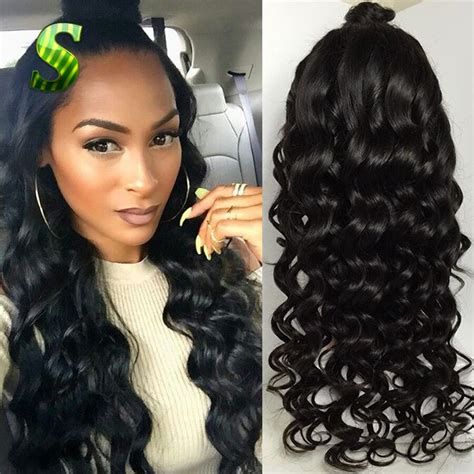 A Unprocessed Body Wave Wigs Brazilian Virgin Human Hair Lace Front Wig For Black Women Full