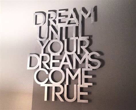Dream Metal Wall Art Quote Dream On Aerosmith Dream Etsy