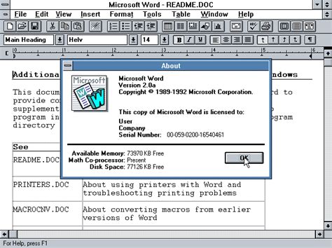 Winworld Microsoft Office 25 For Windows Word 20a