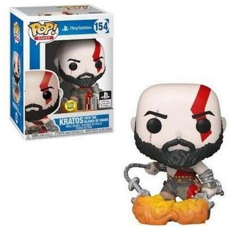 Funko Pop 154 Kratos With The Blades Of Chaos God Of War Vinyl Figure