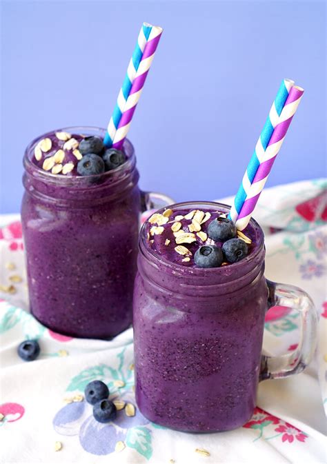 Healthy Blueberry Muffin Smoothie Recipe Happiness Is Homemade