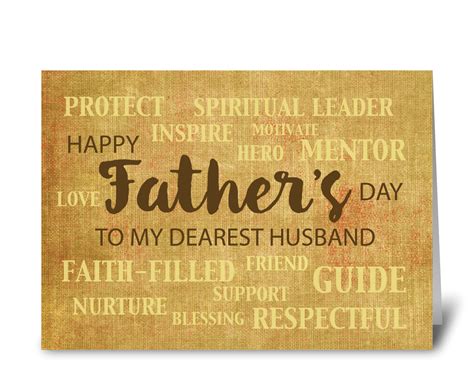 Show your husband or partner how much you appreciate the love and support he brings to your family. Husband Religious Father's Day Qualities - Send this ...