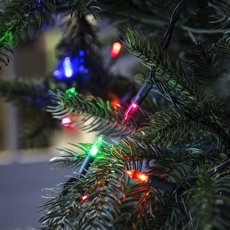multi coloured led traditional christmas tree lights uk