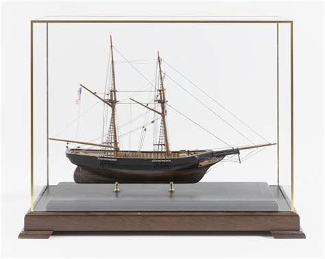 Sold Price Cased Folk Art Model Of A Schooner Hull Built Up From The