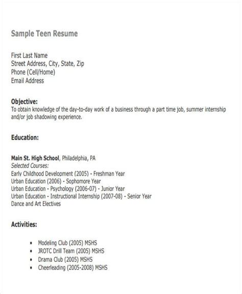 Then, take a look at the resume example for first job that we've created. 14+ First Resume Templates - PDF, DOC | Free & Premium ...
