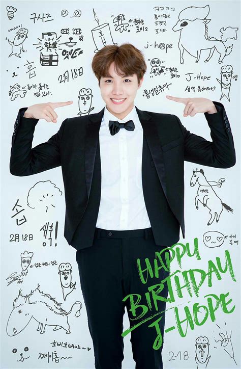 Cumpleaños Del Bebé Hobie Bts Cumpleaños Bts Mensaje De Feliz Dia