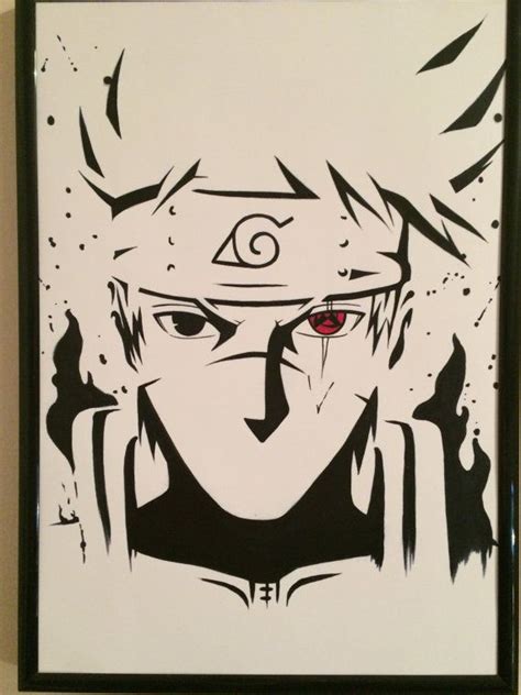 Kakashi Print A4 By Shaaanjaroartfi On Etsy Naruto Sketch Naruto