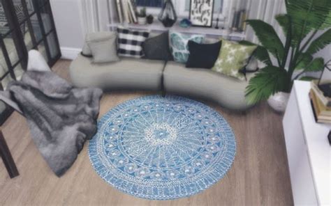 Sims 4 Ccs The Best Random Round Rug By Novvvas Round Rugs Sims
