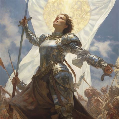Artstation Masterpiece Oil Painting Beautiful Joan Of Arc Full 26