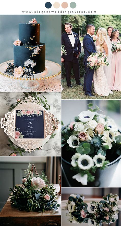 Stunning Wedding Color Palettes With Blush Pink Blog Navy Wedding