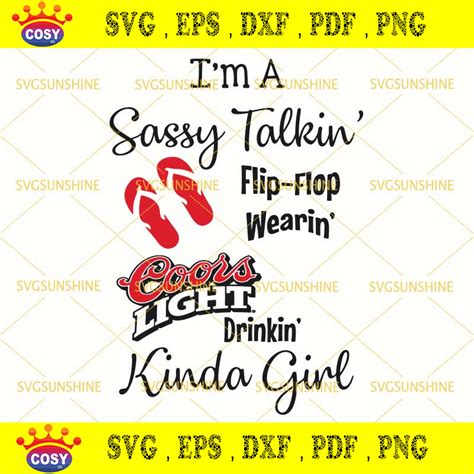 Coors Light Girl SVG Coors Light SVG Flip Flop Wearin SVG Beer SVG