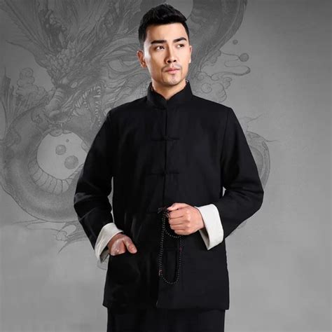 Traditional Chinese Clothing For Men Male Shanghai Tang Suit Clothing Mandarin Collar Jacket