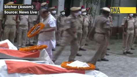 wreath laying ceremony of cops killed in assam mizoram border clash held in silchar