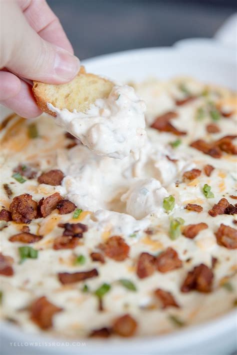 Gooey And Cheesy Hot Bacon Dip Party Game Day Appetizer Game Day