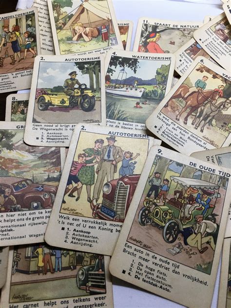 Anwb Kwartetspel 1940s Cards From The Netherlands Etsy Canada
