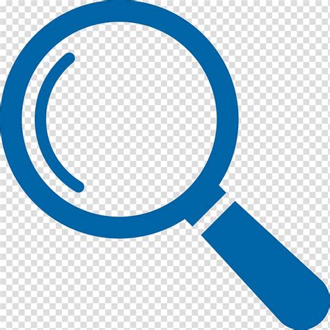 Blue Magnifying Glass Icon Illustration Magnifying Glass Computer