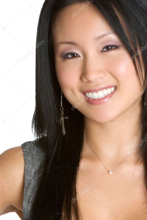Asian Woman Smiling Stock Photo By Keeweeboy