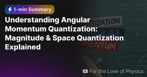 Understanding Angular Momentum Quantization Magnitude And Space