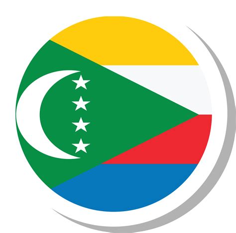 Comoros Flag Circle Shape Flag Icon 16707530 Png