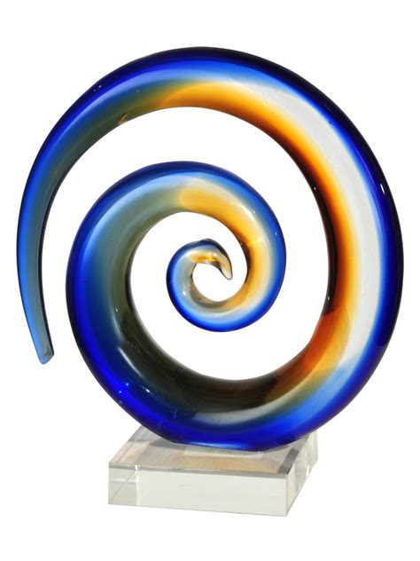 8 Mystification Multicolored Handcrafted Art Glass Sculpture Blue