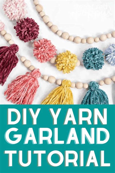 Create A Layered Pom Pom Tassel Garland With Velvet Yarn And Beads