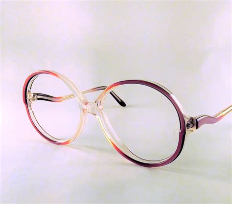 big pink round eyeglasses womens vintage 1980s designer gloria vanderbilt glasses · don t u