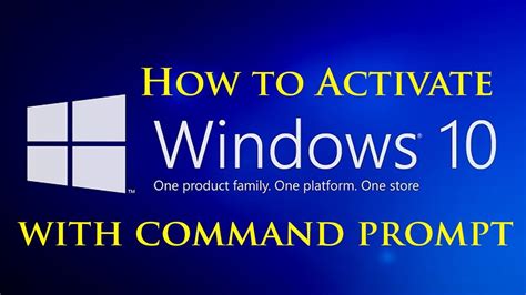 How To Activate Window 10 With Command Prompt Youtube