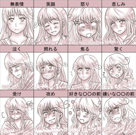 Anime Facial Expressions Chart Anime Faces Expressions Anime Face