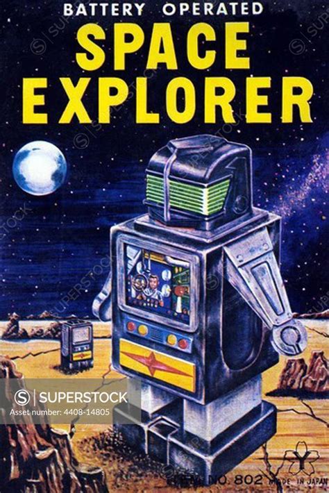 Space Explorer Robots Ray Guns And Rocket Ships Superstock